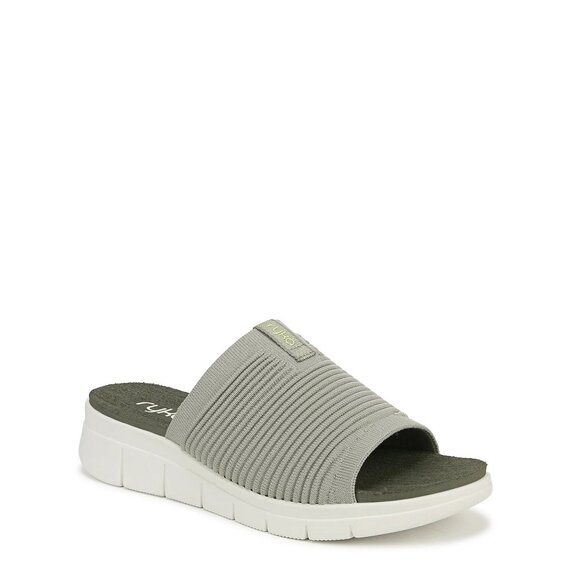 Ryka Shoes - Ryka Womens 7.5M Slide Sandals Epic Abbey Green Soft Cushioned Lightweight Sole